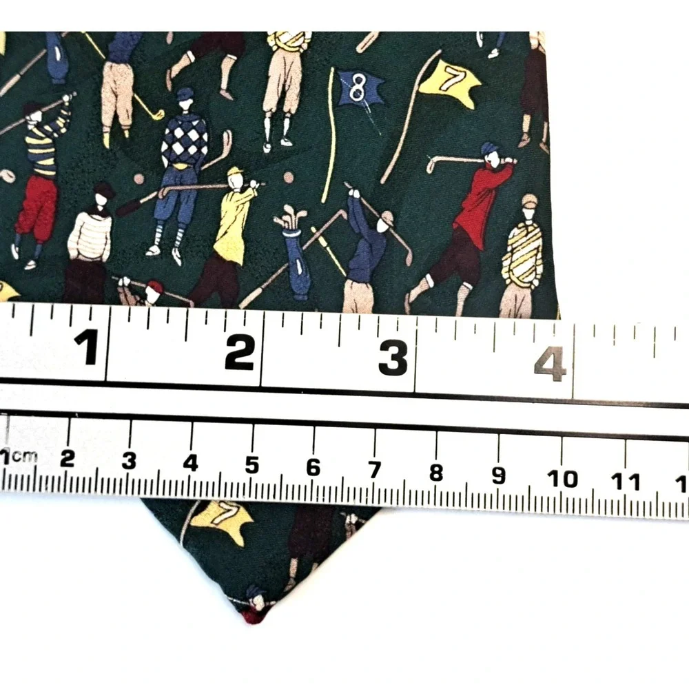 Carlo Battini 100% Italian‎ Silk Tie Handmade Golf Golfing Father's Day Dad Gift